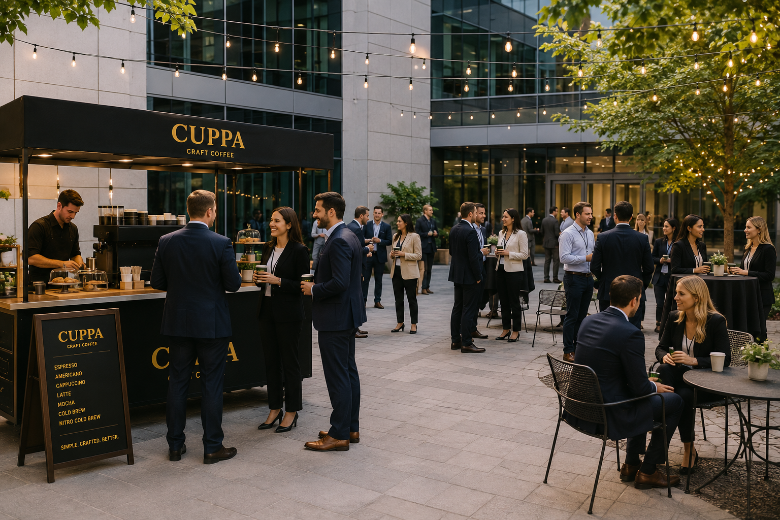 Corporate coffee event